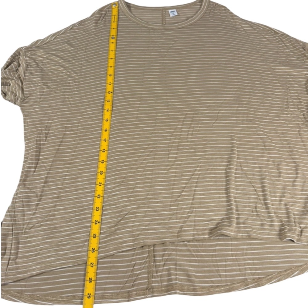 NWT Old Navy Luxe Striped Tunic T-Shirt curved tunic-length hem Size XL - Picture 6 of 7